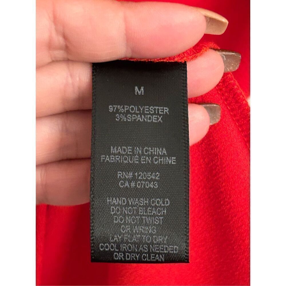 Felicity & Coco Red Shift Dress Flutter Sleeves C… - image 8